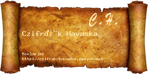 Czifrák Havaska névjegykártya